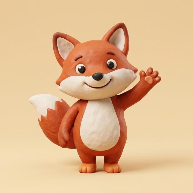 Humi waving hello with a friendly smile